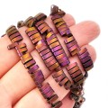 Hematyt fioletowy dwa otwory ok. 6x2mm