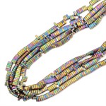 Hematyt wielokolorowy dwa otwory ok. 6x2 mm