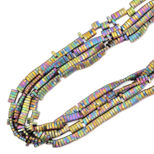 Hematyt wielokolorowy dwa otwory ok. 6x2 mm