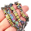 Hematyt wielokolorowy dwa otwory ok. 6x2 mm
