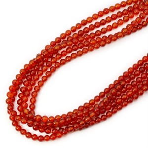 Agat karneol kula gładka ok. 6mm 