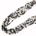 Kwarc z turmalinem kula fasetowana ok. 4mm