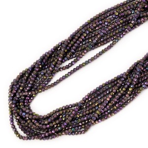 Spinel wielokolorowy oponka fasetowana ok. 3x2,2mm