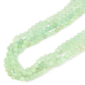 Jadeit zielony kwarcowy kula fasetowana ok. 8mm