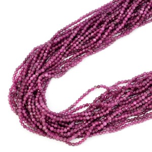 Rubin kula fasetowana ok. 2,5mm