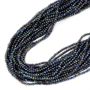 Spinel niebieski kula fasetowana ok. 2mm
