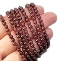 Granat kula gładka ok. 4mm