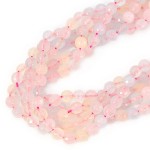 Jadeit morganitowy szklisty kula fasetowana ok. 8mm