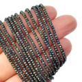 Spinel zielono niebieski oponka fasetowana ok. 2x1,5mm