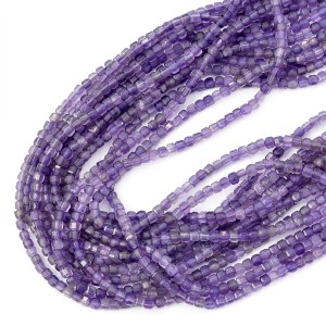 Ametyst kostka fasetowana ok. 2,5x2,5mm