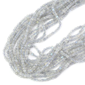 Labradoryt kostka fasetowana ok. 2,5x2,5mm 