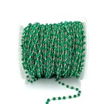Onyks zielony kula fasetowana ok. 3mm [łańcuszek srebro 925]
