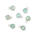 Chalcedon aqua ok. 10x7mm [zawieszka, srebro 925]