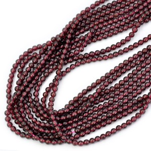 Granat kula gładka ok. 3mm