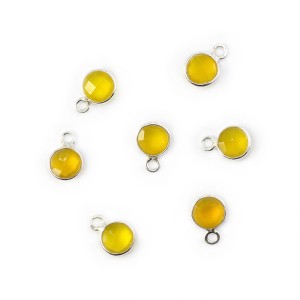 Chalcedon miodowy ok. 10x7mm [zawieszka, srebro 925]