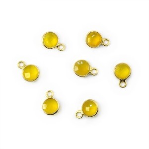 Chalcedon miodowy ok. 10x7mm [zawieszka, srebro pozłacane 925] 