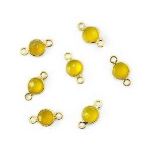 Chalcedon miodowy ok. 13x7mm [łącznik, srebro pozłacane 925]