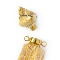 Jaspis perfumetka ok. 41x14mm [zawieszka, metal, kolor złoty]
