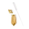 Jaspis perfumetka ok. 41x14mm [zawieszka, metal, kolor złoty]