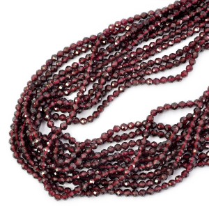 Granat kula fasetowana ok. 3,5mm