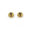 Stopery ok. 3x6mm [kolor złoty, stal szlachetna] 2szt.
