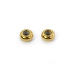 Stopery ok. 3x6mm [kolor złoty, stal szlachetna] 2szt.