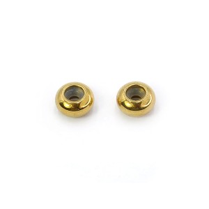 Stopery ok. 3x6mm [kolor złoty, stal szlachetna] 2szt.