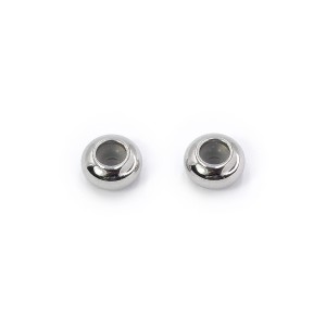 Stopery ok. 3x6mm [kolor srebrny, stal szlachetna] 2szt.