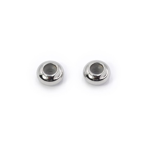 Stopery ok. 3x6mm [kolor srebrny, stal szlachetna] 2szt.