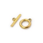 Zapięcie toggle ok. 12x15mm [stal szlachetna, kolor złoty]