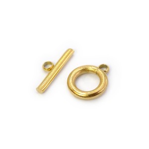 Zapięcie toggle ok. 12x15mm [stal szlachetna, kolor złoty]