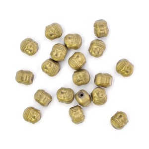Budda matowy jasne złoto ok. 10x8,5x8,5mm [przekładka, hematyt]