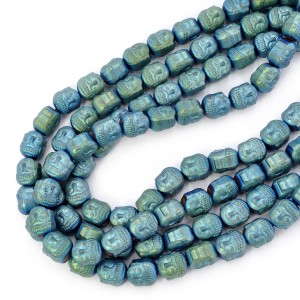 Hematyt turkusowy budda matowa ok. 10x8,5x8,5mm