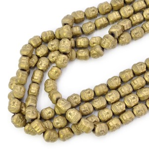 Hematyt jasne złoto budda matowa ok. 10x8,5x8,5mm