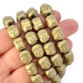 Hematyt jasne złoto budda matowa ok. 10x8,5x8,5mm