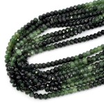Jadeit kanadyjski cieniowany oponka fasetowana ok. 5,5x4mm
