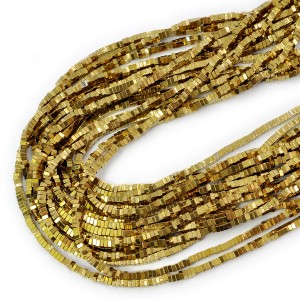 Hematyt złoty heishi ok. 2x1mm