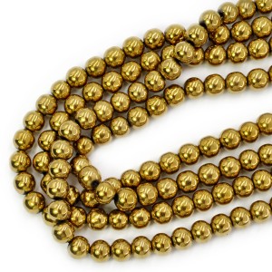 Hematyt jasne złoto kula gładka ok. 8mm
