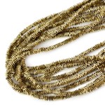 Hematyt jasne złoto poduszki ok. 4x1mm