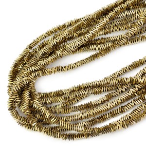 Hematyt jasne złoto poduszki ok. 4x1mm