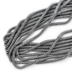 Hematyt srebrny oponka gładka ok. 4x2mm