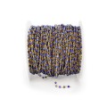 Lapis lazuli kula fasetowana ok. 3mm [łańcuszek, srebro pozłacane 925]