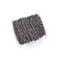 Lapis lazuli kula fasetowana ok. 3mm [łańcuszek, srebro pozłacane 925]