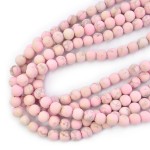 Howlit syntetyczny jasny różowy kula matowa ok. 8mm