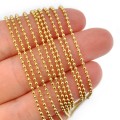 Łańcuszek kuleczka ok. 1,5mm[stal szlachetna, kolor złoty, 1m]