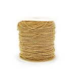 Łańcuszek kuleczka ok. 1,5mm [stal szlachetna, kolor złoty, 0,5m]