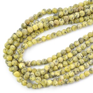 Jadeit żółty marmurek kula matowa ok. 6mm