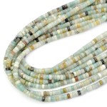 Amazonit wielokolorowy talarek ok. 4,5x2-2,5mm