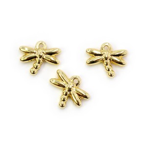 Ważka ok. 12x14mm [zawieszka, stal, kolor złoty]