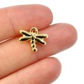 Ważka ok. 12x14mm [zawieszka, stal, kolor złoty]